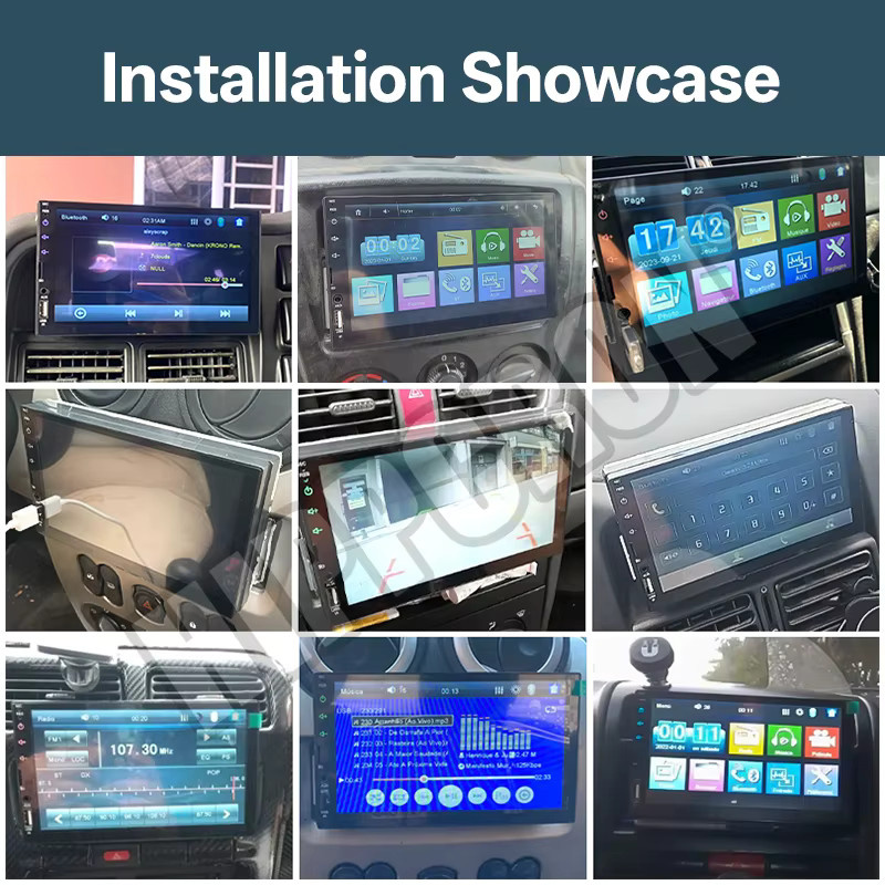Hippcron 7 Zoll Autoradio MP5-Player mit Touchscreen, Bluetooth, USB und Aux-Eingang in Schwarz - Bild 6
