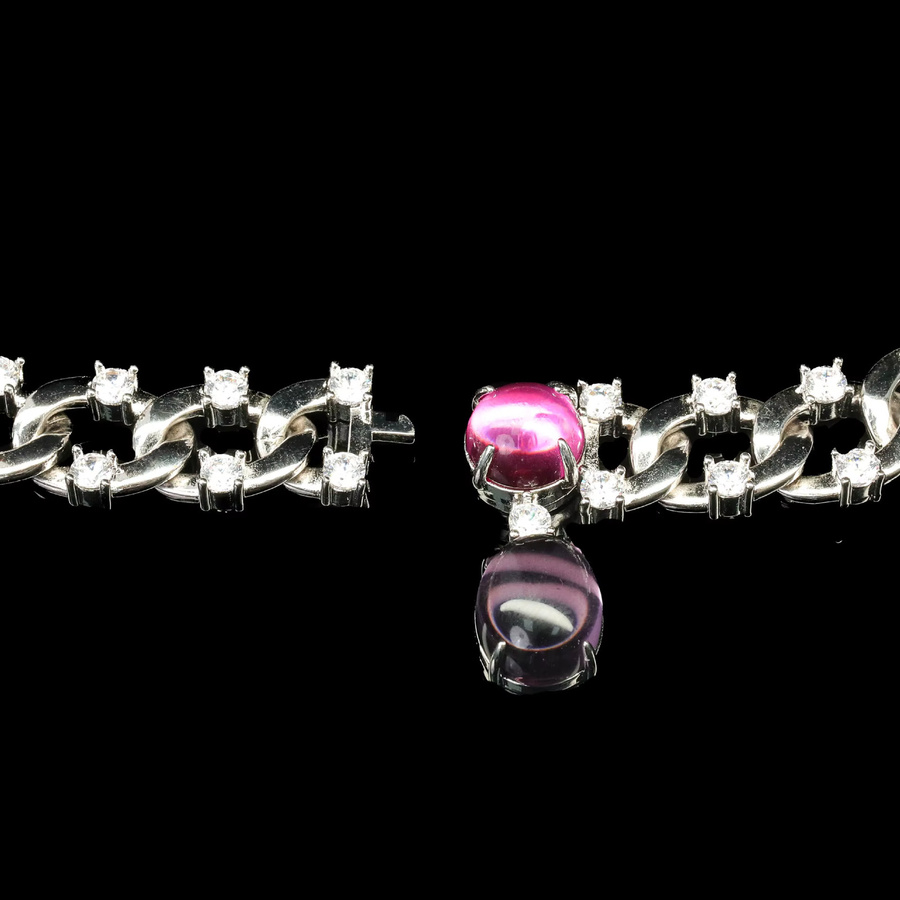 MuShan Halskette, 925 Silber, Diamant, Unisex - Bild 3