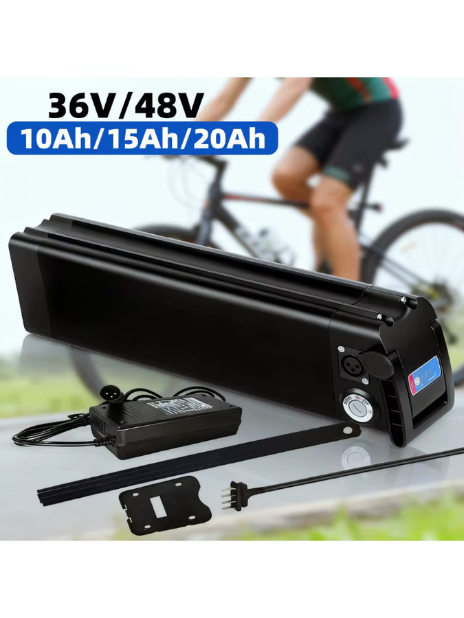 Silver Fish Li-Ion Akku mit Ladegerät für 250W-1000W Motoren, 36V/48V, Schwarz - Bild 7