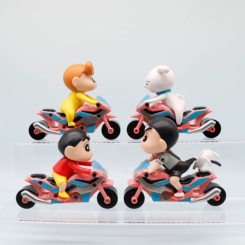 Bandai Crayon Shin-chan, Anime Figur, Motorrad Modelle, 4-teiliges Set - Bild 2