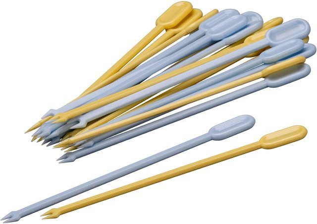 Fackelmann Partypicker aus Kunststoff, blau/gelb, 20 Stück, Länge: 15,5 cm - Bild 1