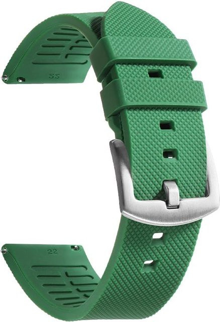 TolTales Uhrenarmband Silikon, grün, 22 mm, Unisex - Bild 1
