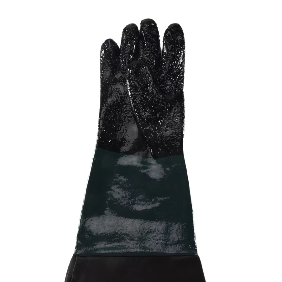Sandstrahlhandschuhe für Sandstrahlkabinen mit O-Ringen, Farbe: Schwarz, Länge: 60 cm - Bild 3