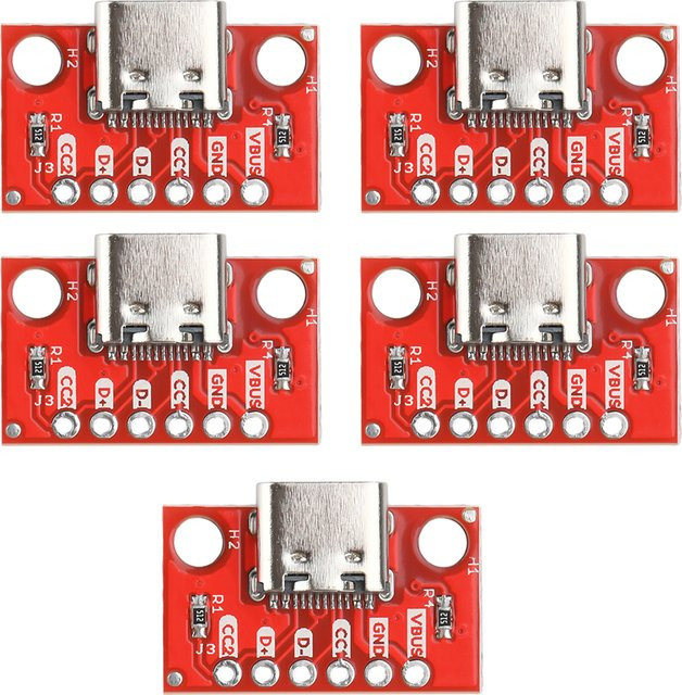 Aideepen USB Typ C Breakout Board Rot Adapter Buchse - Bild 1