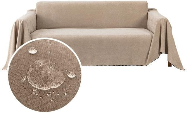 Wasserdichte und staubdichte Sofadecke von Your Warm Home in Beige, B/B/H: 230 x 180 cm - Bild 1