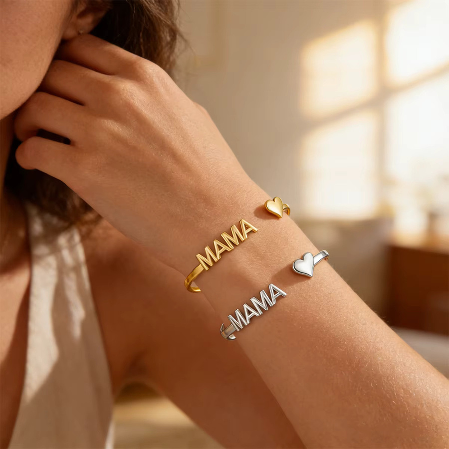 HPTOTMG Manschettenarmband Edelstahl, Minimalistisch, Damen - Bild 2