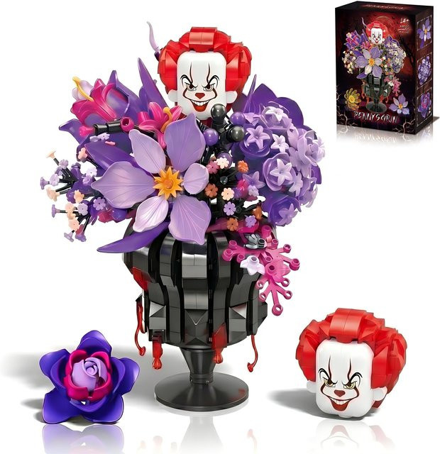 AMAZINGBLOKS Clown-Blumenstrauß Baukasten, 1109 Teile, ab 14 Jahren - Bild 1