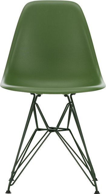 Vitra DSR Colours Eames Plastic Side Chair in Grün mit verchromtem Drahtgestell aus Polypropylen - Bild 1