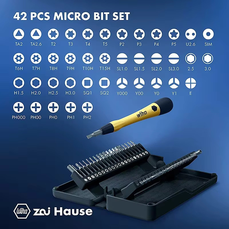 Wiha 40 in 1 ESD Micro Precision Magnetschraubendreher-Set mit 42-teiligem Bit-Set Z6901C4 - Bild 3