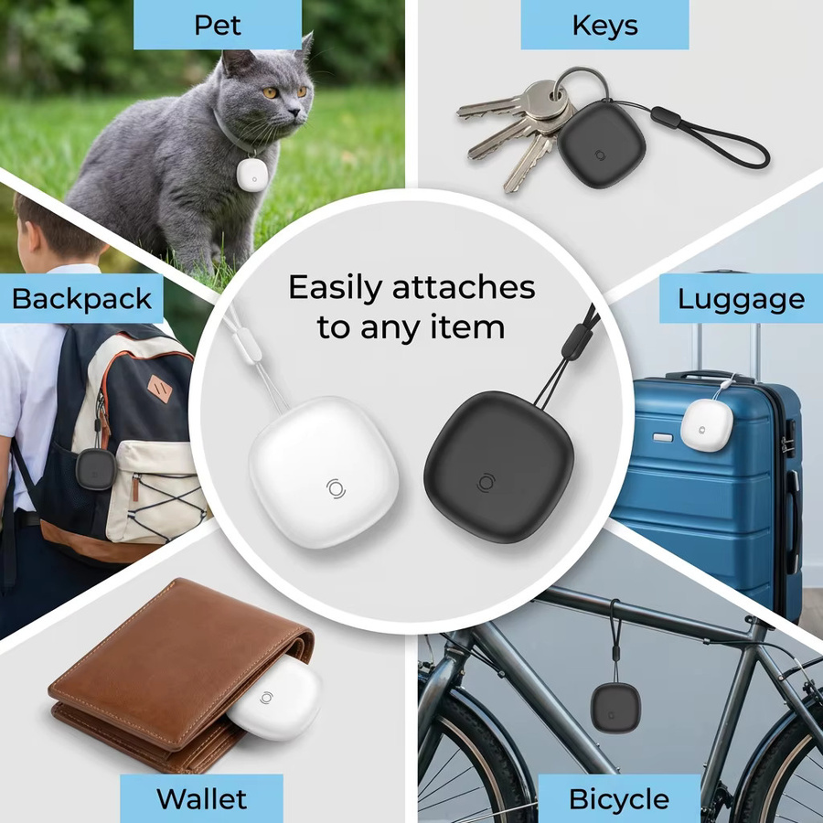 OTAG Android Smart Item Tracker von HENNCER, Google-zertifiziert, IP67 wasserdicht, kompatibel mit Find My Device, Schwarz - Bild 3