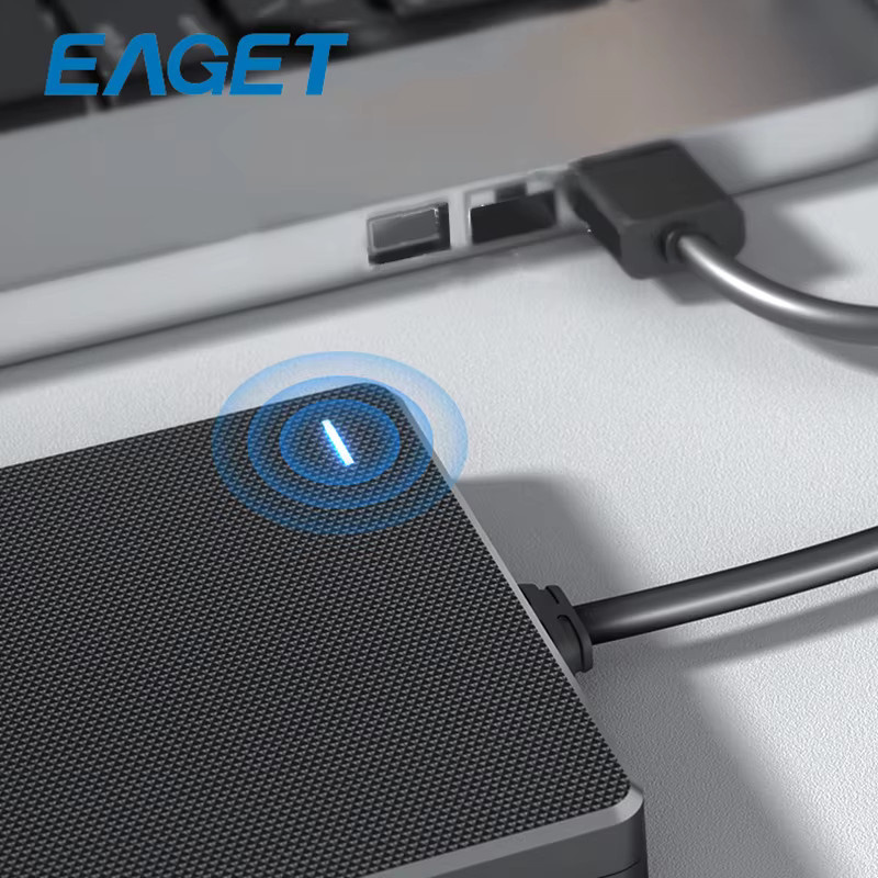 Eaget 2,5-Zoll SATA SSD HDD Gehäuse in Schwarz mit USB-C und USB 3.0 für Desktop, Laptop, Router, TV und PS4, bis zu 6 TB Kapazität - Bild 4
