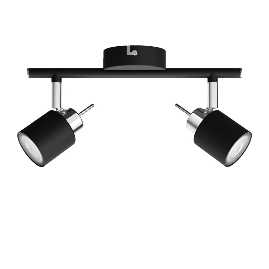 Philips Spot Meranti 2-Flammig Schwarz aus Holz und Metall mit GU10 Fassung und 35 W Leistung - Bild 2