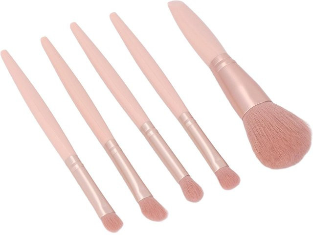 GoolRC Make-up Pinsel Set mit Spiegelbox, beige, 5 Stück - Bild 1