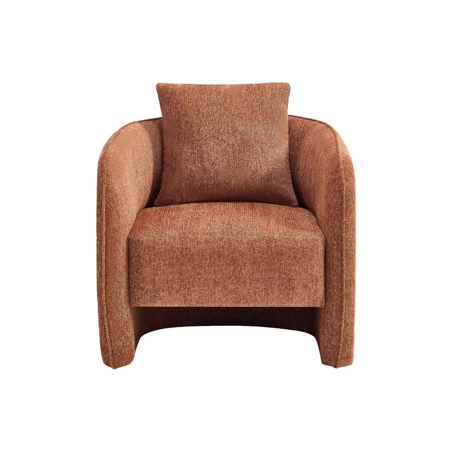 Vente-unique Sessel Lanito mit gerader Rückenlehne in Terracotta meliert - Bild 2