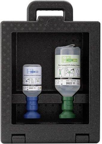 Plum iBox 2 Augen-Notfallstation Wandbox mit 200 ml pH-neutraler Spüllösung und 500 ml 0,9 % Eyewash, ISO 13485 zertifiziert - Bild 2