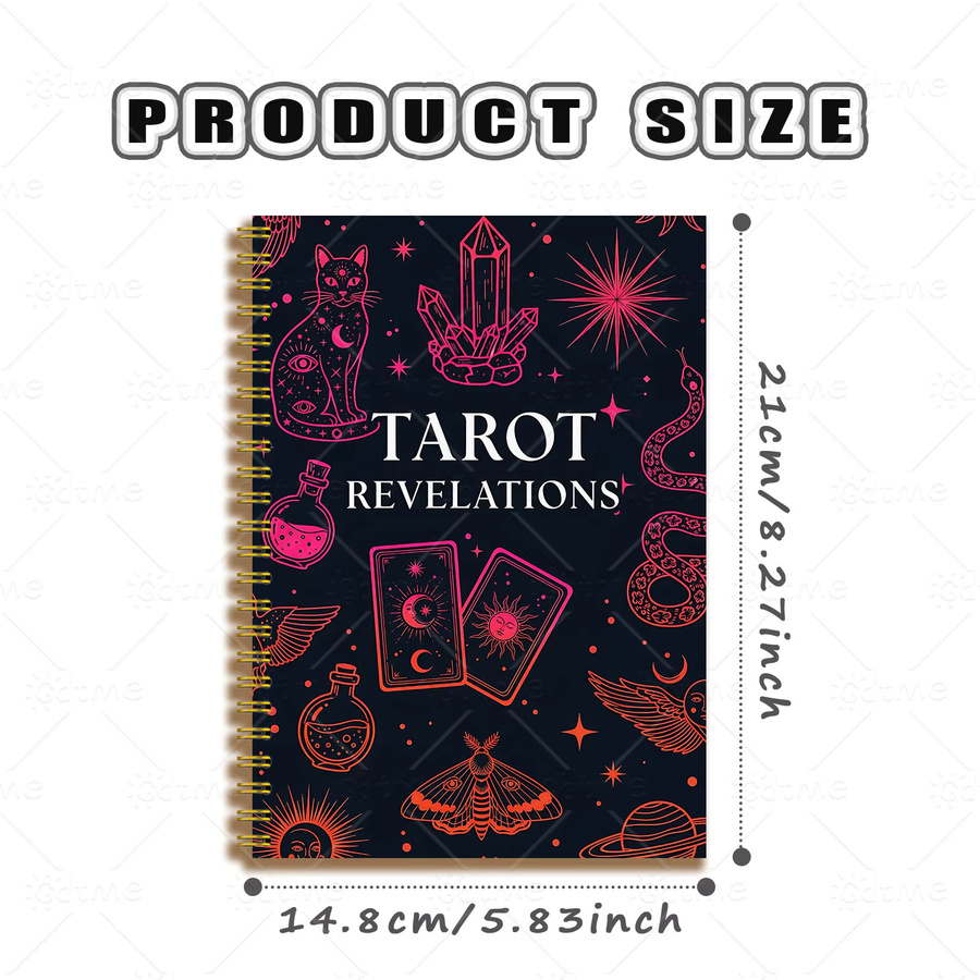 Tarot-Enthüllungs-Notizblock mit 50 Blatt und Registerblättern im A5-Format für Wahrsagerei und Partys, Unisex - Bild 2
