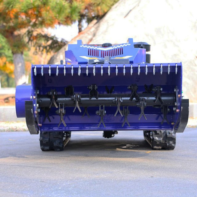 AIWEIYA Intelligenter ferngesteuerter Dreschmäher-Roboter mit 4-Takt-Elektrostarter in Blau - Bild 1