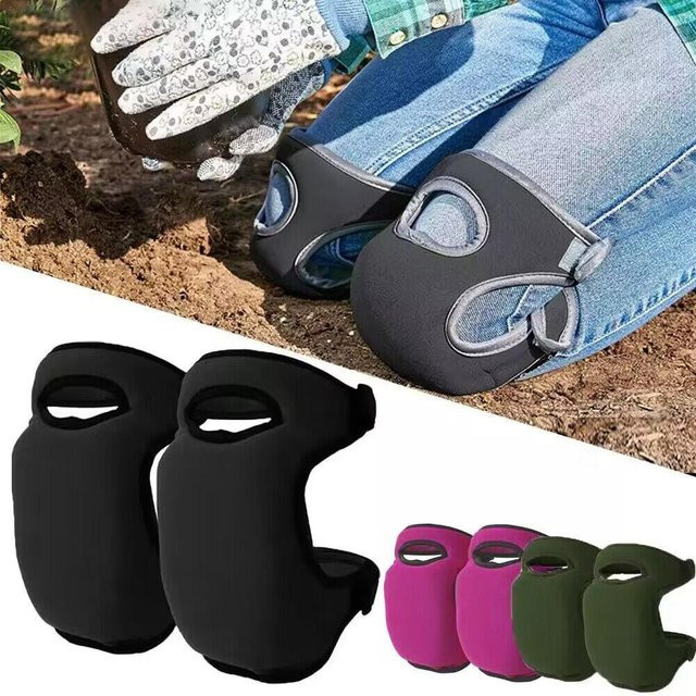 SUITU Garten-Knieschoner aus Neopren in Grün, 1 Paar wasserabweisende und verstellbare Knieschützer für Gärtner und Reinigungsarbeiten - Bild 1