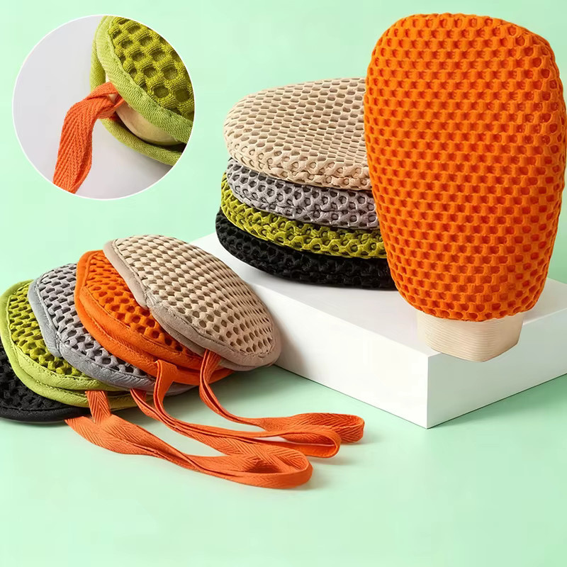2-in-1 Bade-Luffa-Handschuh, doppelseitig, grün - Bild 2