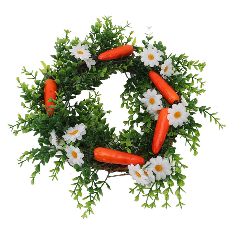 OutsideWorld Künstlicher Blumenkranz in Grün mit Blättern für Wanddekoration und festliche Anlässe wie Hochzeit, Geburtstag oder Ostern - Bild 4
