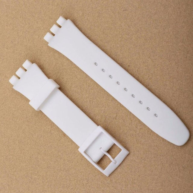 AVE Uhrenarmband Silikon, Weiß, Unisex - Bild 1