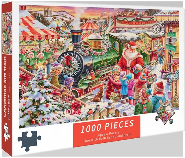 MaxRenard Weihnachten Papierpuzzle, 1.000 Teile - Bild 1