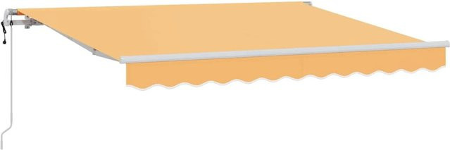 vidaXL Ausziehbare Markise in Sand, manuell und fernbedienbar, B: 350 cm, T: 250 cm - Bild 1