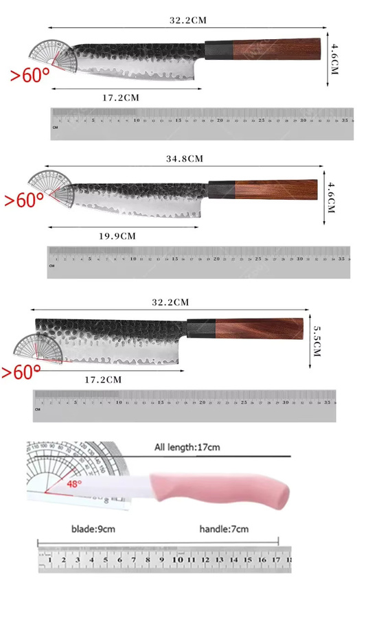 WXCOO Santoku-Kochmesser aus 67-lagigem Damaststahl in Silber mit Holzgriff - Bild 5