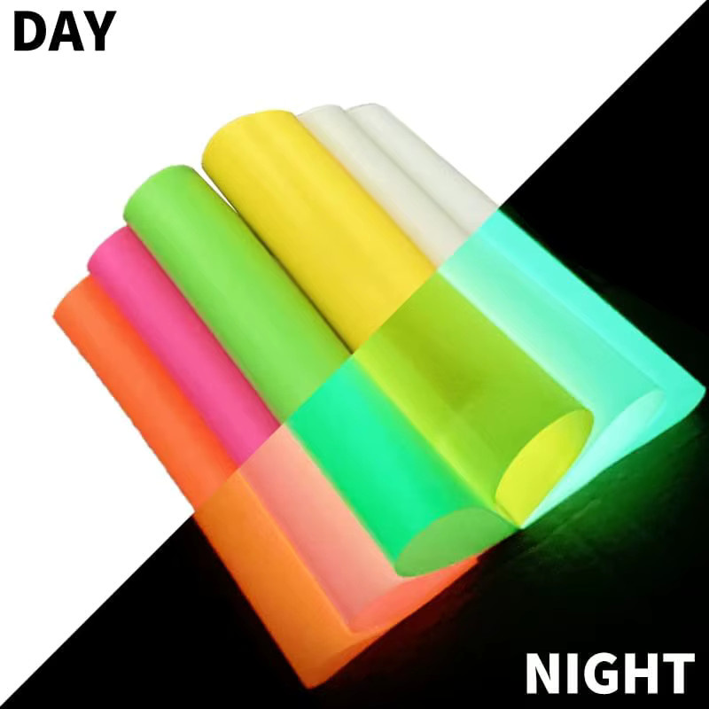 3D-Puff HTV-Vinyl im Dunkeln leuchtend für Wärmepressen, fluoreszierende Farbe in Gelb und Multicolour, B: 30,5 cm, T: 25,4 cm - Bild 4