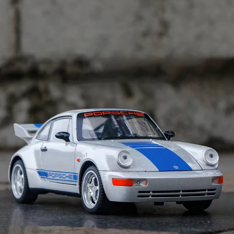 WELLY Porsche 964 Carrera RS 911, Modellauto, 1:24, Metall, mit Licht und Sound, ab 6 Jahren - Bild 1