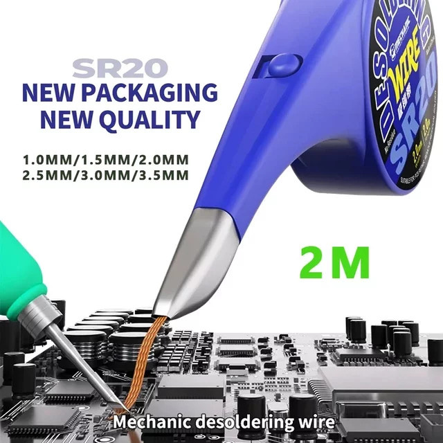 MECHANIC SR20 Präzisions-Entlötdraht mit Anti-Verbrühungs-Düse in Blau für die Mobile Elektronik-Reparatur - Bild 1