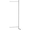 WFI Anbaueinheit L-Regal 100 in Silber, B/T/H: 92,5 x 20,0 x 200,0 cm - Bild 1