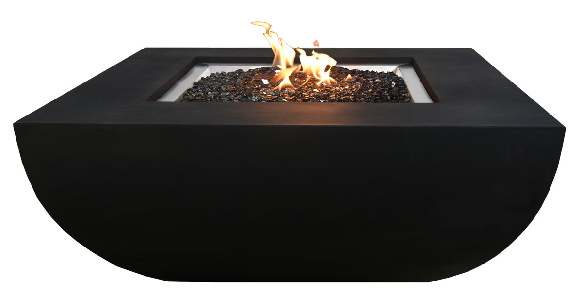 Elementi Gasfeuerstelle Itasy in Schwarz aus Faserbeton B/T/H: 86 x 86 x 40 cm - Bild 3