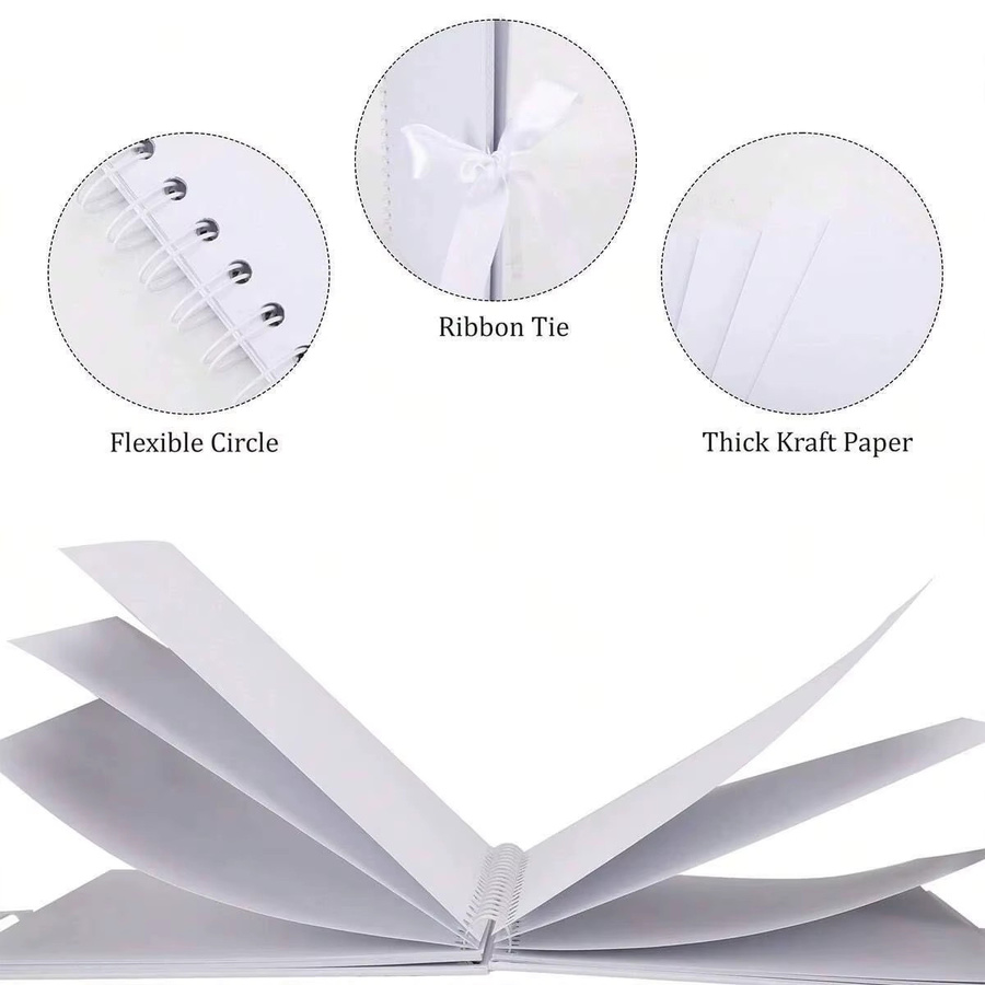Haile Scrapbook DIY Bilderbuchalbum in Weiß mit 40 Seiten, B: 29 cm, H: 20,5 cm - Bild 2