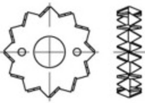 TOOLCRAFT Holzverbinder aus verzinktem Stahl, 100 Stück, Durchmesser: 62 mm - Bild 1