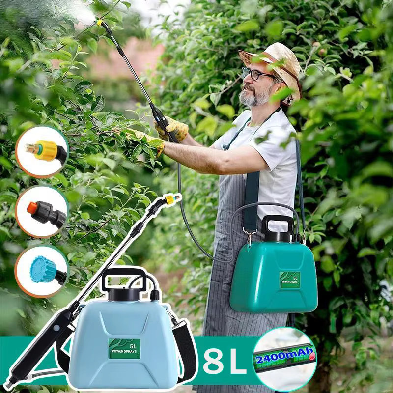TKKEACE Elektrischer Sprühapparat mit 5/8L Gießkanne und Sprühpistole, USB-wiederaufladbarer automatischer Gartenpflanzen-Sprüher zum Umhängen - Bild 3