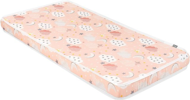 Kikkaboo Babybett Matratze Fantasia mit Baumwollbezug in Orange, B/T: 140 x 70 cm - Bild 1