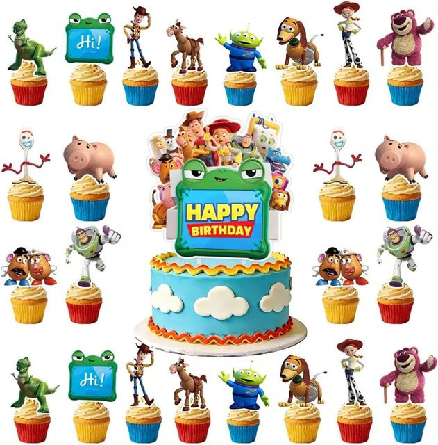 Disney Toy Story Geburtstagstorten-Topper-Set, Tortendekoration Zubehör - Bild 1