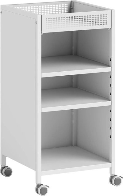 HOMCOM Bücherregal aus Metall und Kunststoff in Weiß mit verstellbaren Regalböden, B/T/H: 34 x 35 x 69,5 cm - Bild 1