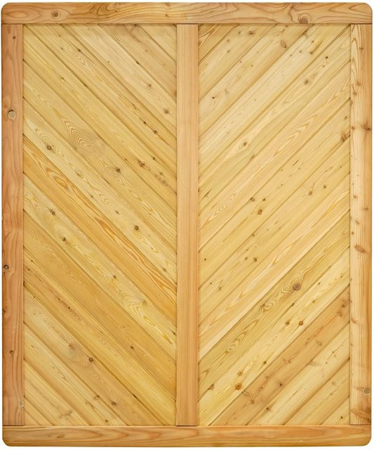 GartenLand Massivzaun NIZZA Holzzaun aus Lärche, blickdicht, naturbelassen, B/H: 150 x 180 cm - Bild 1