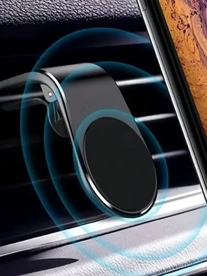 Magnetische Handyhalterung für die Lüftungsschlitze im Auto in Schwarz und Silber - Bild 6