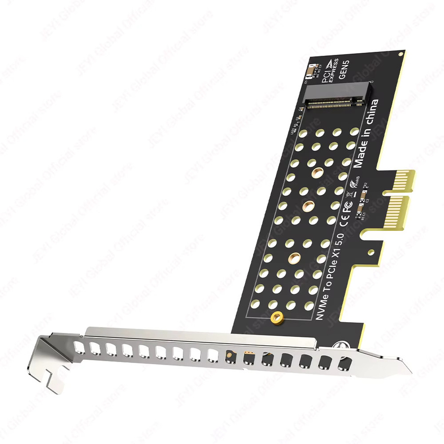 JEYI PCIe 5.0 X1 zu M.2 NVMe Adapter in Schwarz mit 32 Gbit/s Geschwindigkeit und PCB-Kühlung für 2280/60/42/30 SSDs - Bild 6