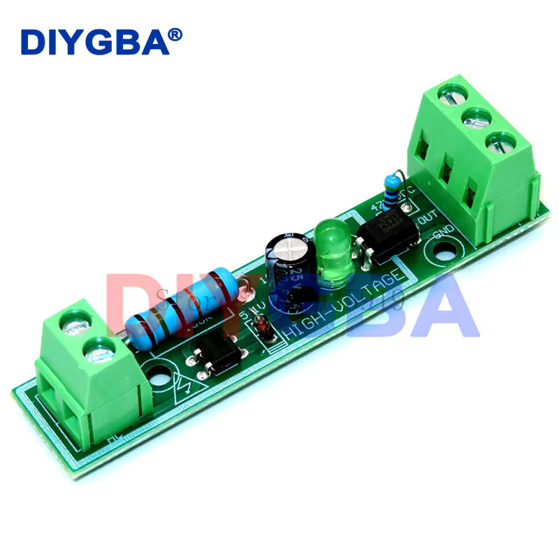 DNIGEF Optokoppler Isolationsmodul für 220V Wechselstrom mit Spannungserkennung, adaptiv 3-5V, Farbe: Grün - Bild 2
