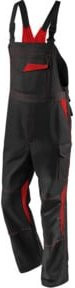 Kübler IMAGE DRESS NEW DESIGN Latzhose schwarz/mittelrot mit Reflexstreifen Größe 44 - Bild 1