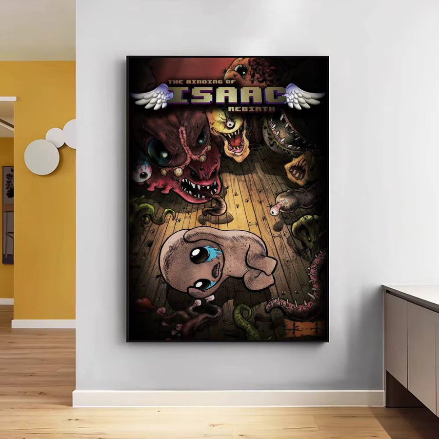 Vintage Wandkunst Poster The Binding of Isaac im Retro-Stil, Mehrfarbig, Rechteckig - Bild 4