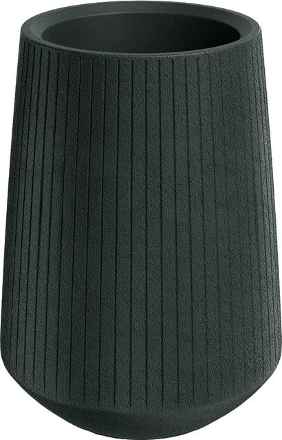 Prosperplast Blumentopf Coro Bowl modern gerippt in Charcoal Anthrazit, Höhe: 53 cm, Breite: 40 cm, Tiefe: 40 cm - Bild 1