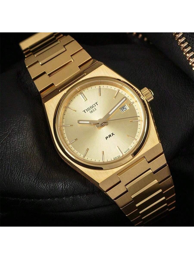 Tissot Armbanduhr, Quarz, Edelstahl, Gold, 35 mm, Unisex - Bild 3