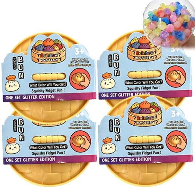 Binchi Outdoor Equipment Glitzer-Knödel Squishy mit Box, Weicher TPR Teigball - Bild 1