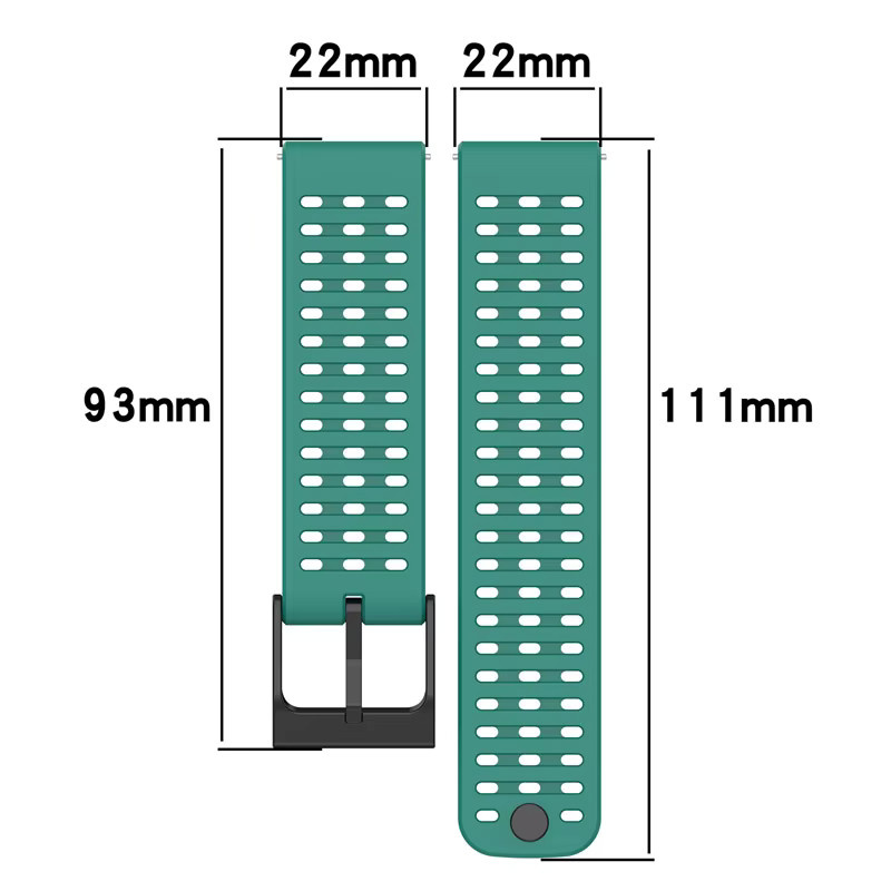 RWBANDS Uhrenarmband Silikon, Schwarz, für Suunto Smartwatch - Bild 5
