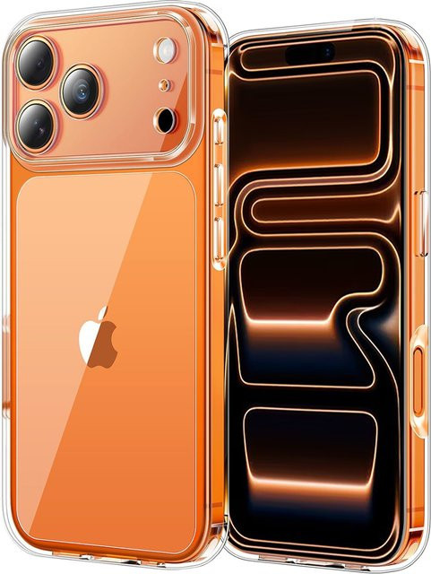 Stoßfeste und ultradünne Handyhülle von AIHNBG in Transparent für iPhone 17 Pro Max, 17 Air, 16, 15, 14 Plus, 13, 12 Mini und 11 mit Silikon-Rückseite - Bild 1